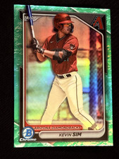 2024 Bowman Chrome GREEN LUNAR REFRACTOR Kevin Sim, item 5