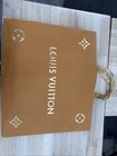 Louis Vuitton Authentic Paper Shopping Bag 19”  X 9” X  16” Orange And Gold — photo 1