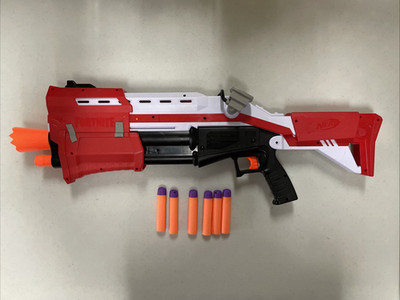 Nerf MEGA Fortnite Bossmerg-12 TS-1 Dart Pump Blaster Shotgun Gun E6159 6 Darts