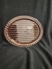 Imperial Pink Oval Serving Plate Depression Glass Ribbed Bottom • 8⅜"×6¾"