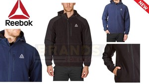 reebok men's mixed media softshell jacket