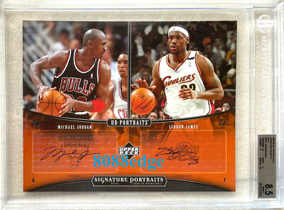 2006 PORTRAITS 8x10 DUAL AUTO: MICHAEL JORDAN/LeBRON JAMES