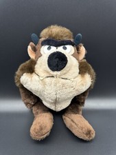 VTG 1987 Warner Bros. Taz Tazmanian Devil Plush Looney Tunes Stuffed Animal 10  
