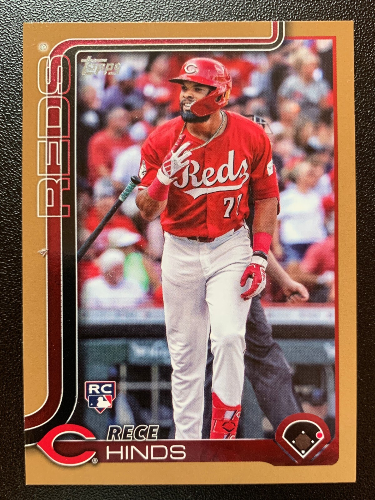 2025 Topps Rece Hinds RC #217 Gold /2025 – Reds Rookie Parallel SP