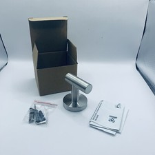 Bathroom Towel Robe Hook Brushed Matte Chrome Wall Mounted Door Hanger NEW