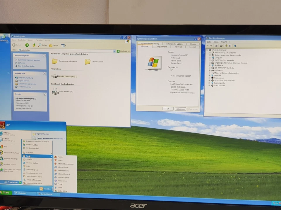Lenovo ThinkCentre Gamer Windows XP PC DVD 4GB COM Quad 500GB Computer NVIDIA 1G - Bild 3 von 4