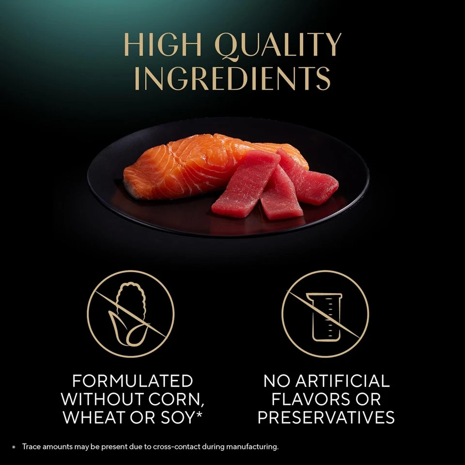 Comida húmeda para gatos Sheba Perfect Portions atún y salmón, 24 bandejas, paquete doble de 2,6 oz Foto 4 de 4