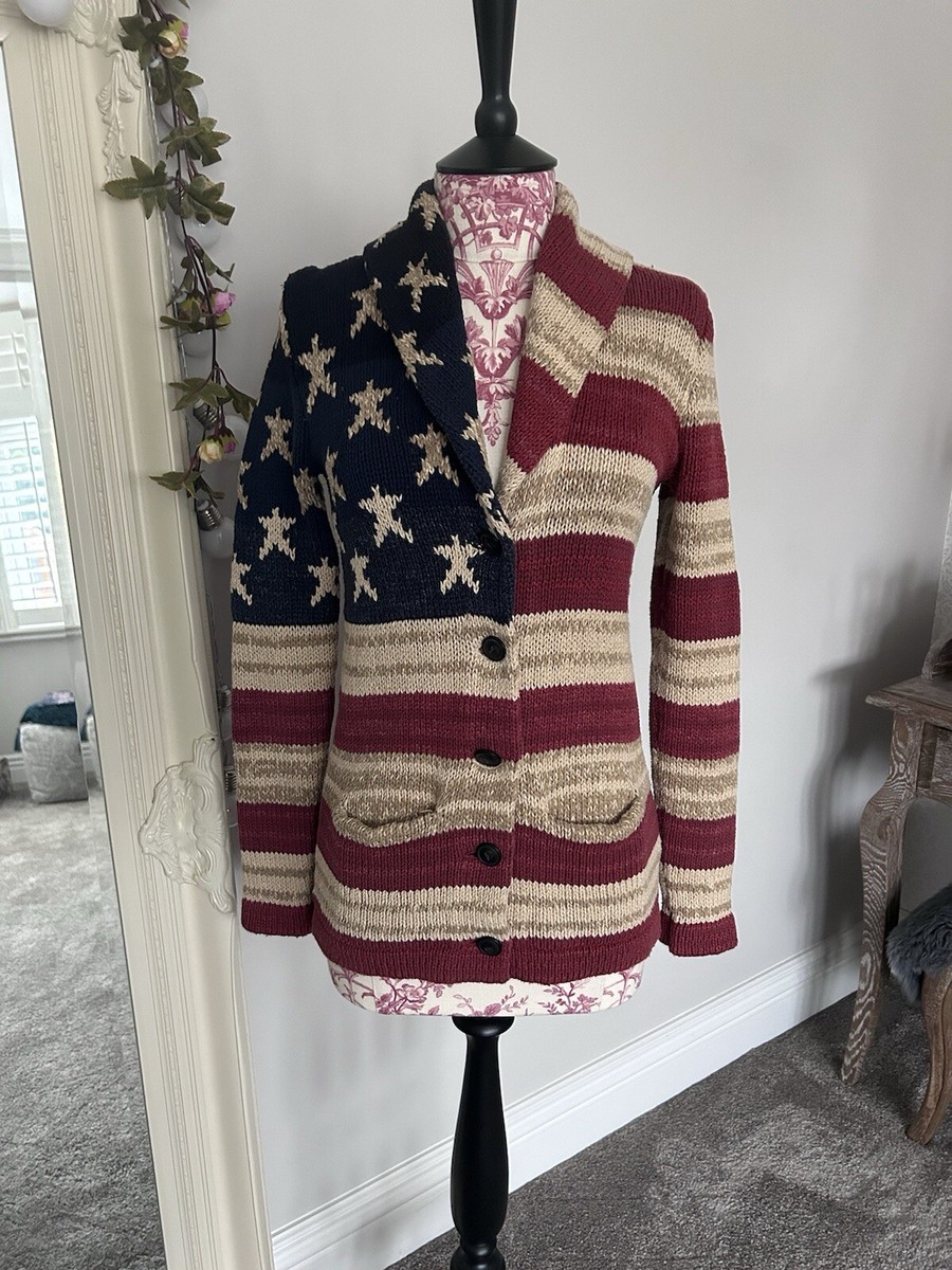 Shawl Collar Ralph Lauren Denim And Supply American Flag Cardigan