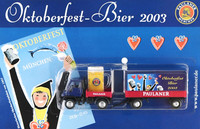 Paulaner Oktoberfest MüNchen Bier 2003 Mercedes Benz Lkw Modell 1:87 M. AnhäNger