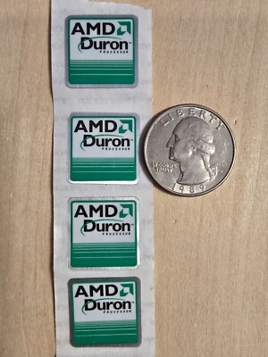 AMD Duron Processor Sticker (Qty 1 Sticker) New!