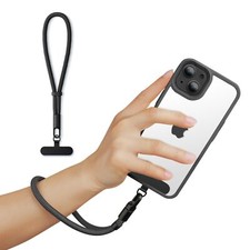 Hand Wrist Strap LanyardUniversal Cell Phone Multifuctional Patch Lanyards Black