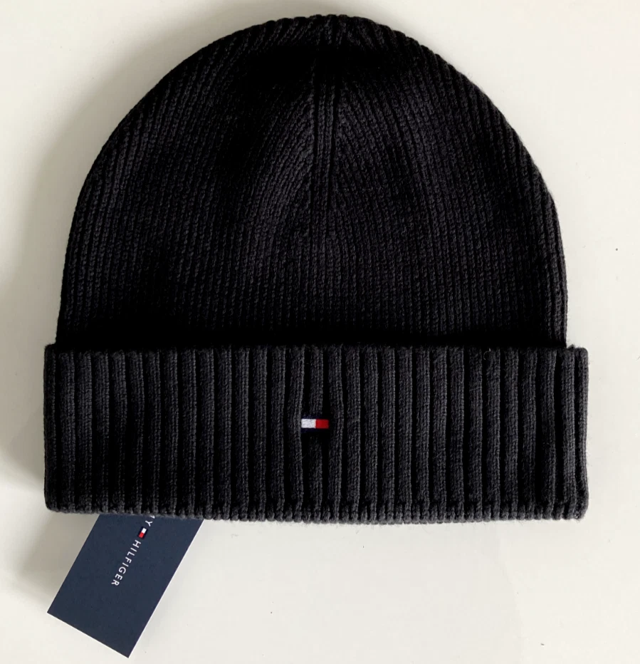 POLO RALPH LAUREN Tommy Hilfiger Strickmütze schwarz Wolle Einheitsgröße ( Size : OS )