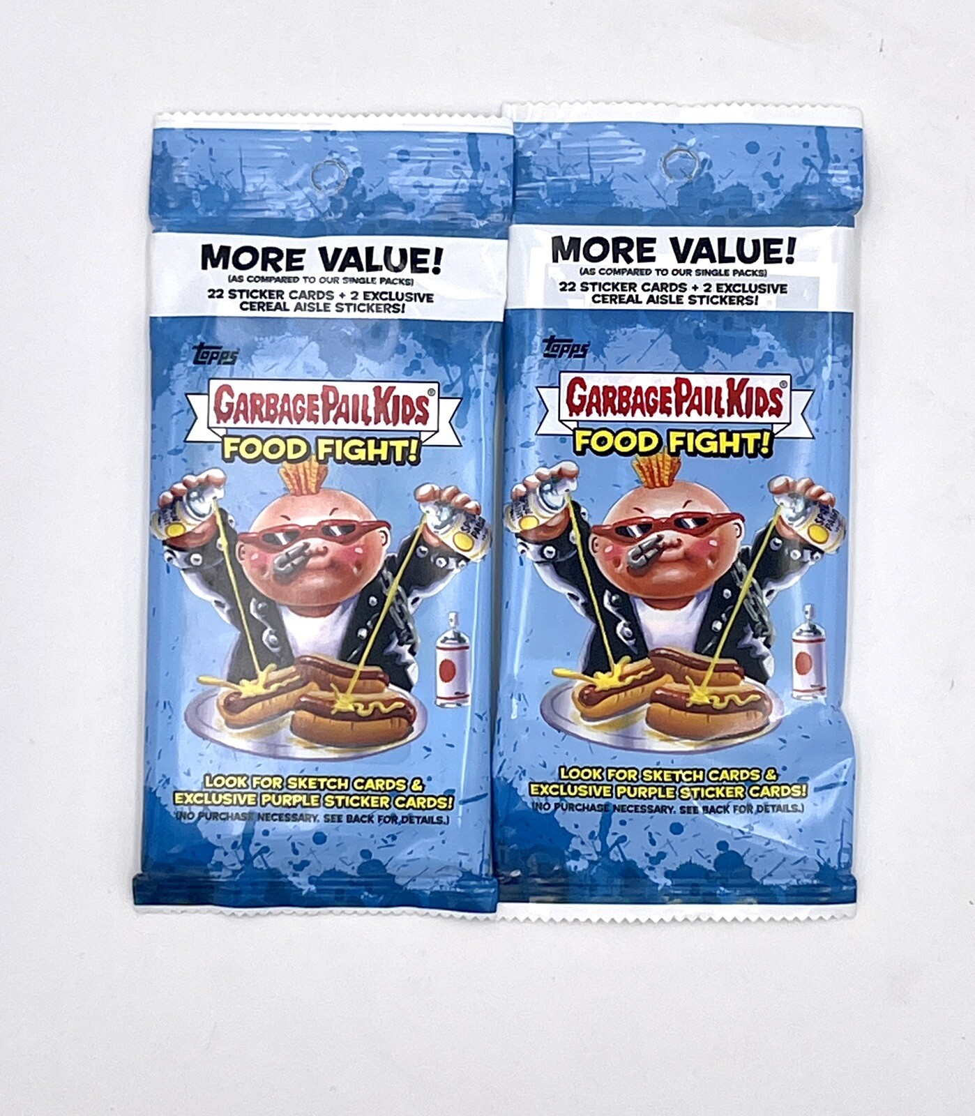 2x Garbage Pail Kids Topps Food Fight 2021 Value Pack 22 + 2 Exclusive ...