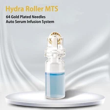 64 Micro Pins Hydra Roller Derma Skin Therapy Auto Serum Infusion System Derma