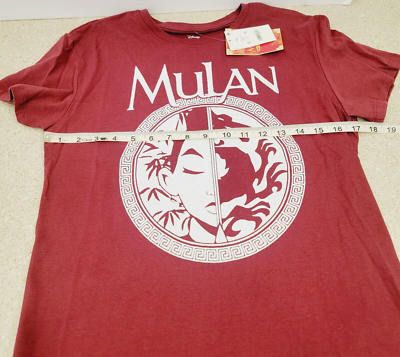 Disney - MARON❤️ Disney Juniors XS Mulan T-Shirt - Maroon Red and White