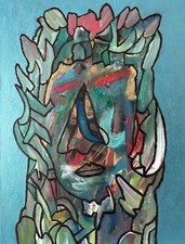 Rodzeństwo dwoje oryginalny obraz Neila Gaffneya 2023