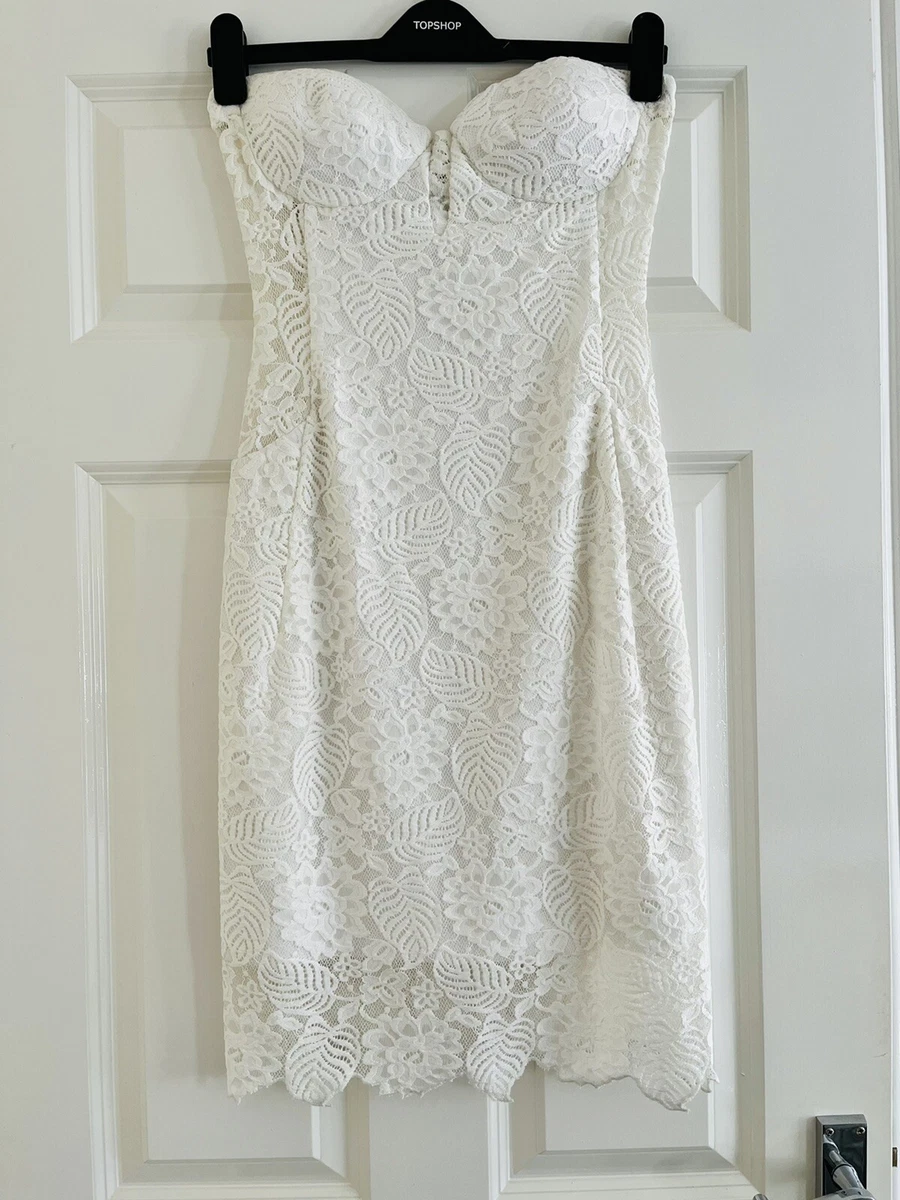 Celeb boutique white lace dress