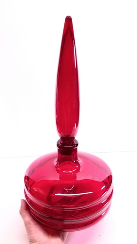 Blenko Regal Specialty Line 9-RE Ruby Red Decanter Historic Period Husted 1960 - Picture 3 of 18