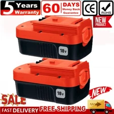 1-2Pack 18V for Black and Decker HPB18 18 Volt 5.0Ah Battery HPB18-OPE 244760-00