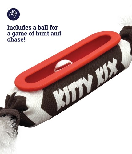 Kitty Kix Roll Kicker Cat Toy with Track Ball by Pet Stages - Picture 4 of 4