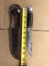 Vintage Kinfolks 368 Hunting Knife Fixed Blade with Original Sheath Case