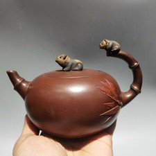 Chinese Yixing Purple Clay Teapot Tea Set Pot Zisha Ceramic Cute Decor Figurine
