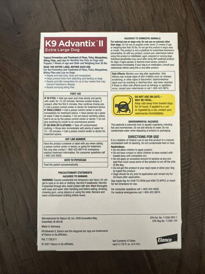 K9 Advantix II Flea and Tick Control Treatment for Extra Large Dogs 6