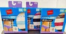Hanes 3-Pack Cool Dri Tagless Cotton HIPSTERS Panties S/5 Cotton/ 3 PKS.