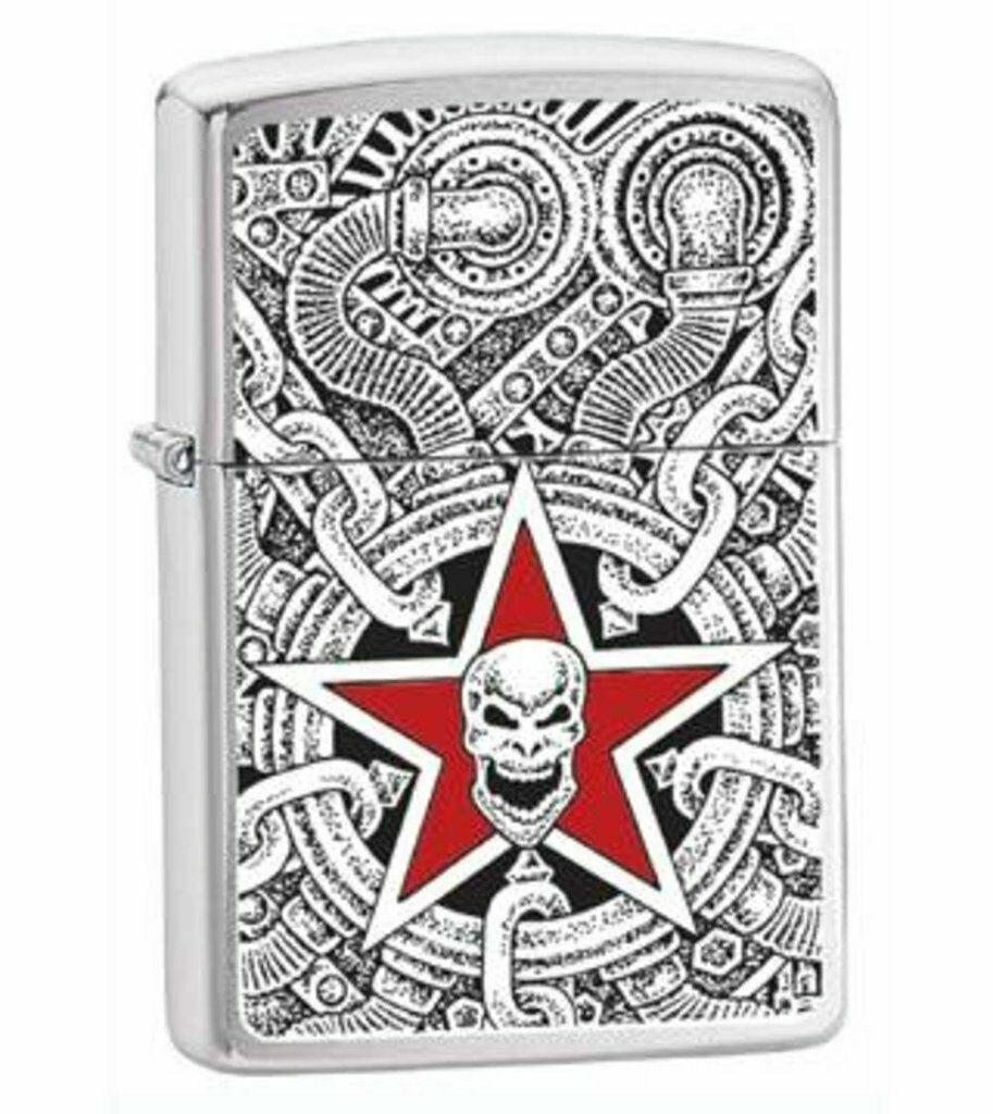 Vintage Retired Unstruck Zippo - Skull Industrial 20412 | eBay