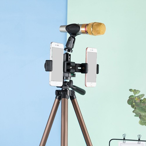 Phone Tripod Extension Bar Phone Dual-Grip Handle Dual Camera Stand - 第 7/12 張圖片