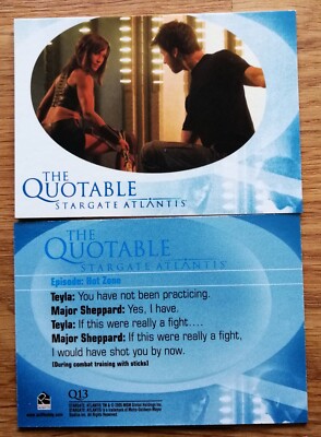 Stargate Atlantis Season 1 The Quotable Insert Trading Card Q13