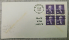 First Day Of Issue Andrew Carnegie NY 1960 Peace Vintage Stamp Envelope Cover