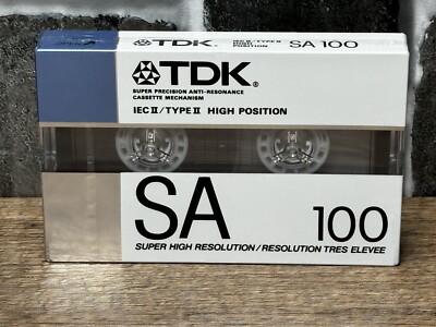 TDK SA 100 Type II CrO2 High Position Audio Cassette Tape - Brand New Japan 1988