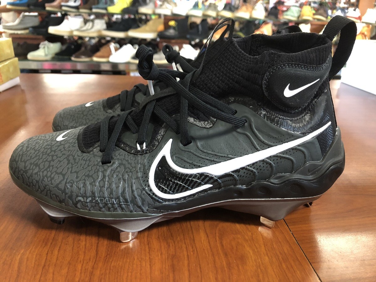 🔥Nike Alpha Huarache NXT Black Metal Baseball Cleats DJ6517-010