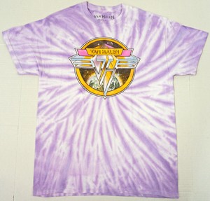VAN HALEN Tie Dye T-shirt Tee Unisex S/M 100% Cotton Purple New | eBay