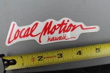 Local Motion Hawaii Clear Red White Sexy Aloha 80's LM2 Vintage Surfing STICKER