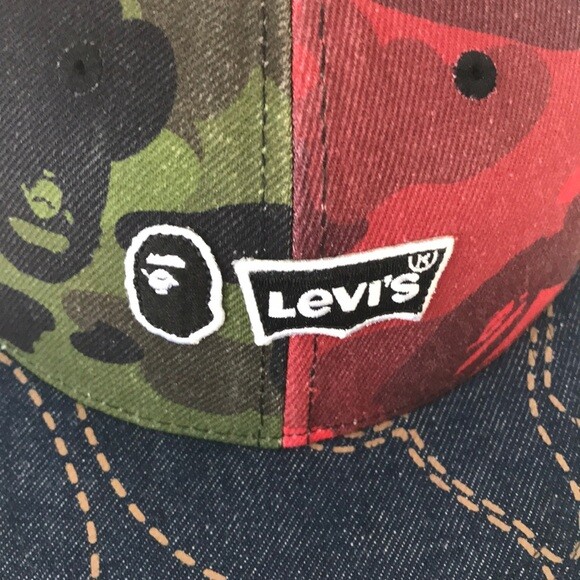 A BATHING APE×Levi's キャップ Levi's® X Bape Flat Brim Hat - Blue | Levi's® US