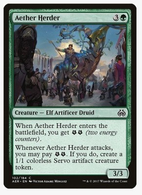 Aether Herder | Aether Revolt AER | Pauper Staple |MTG Energy Counter Elf Tribal