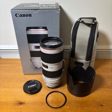 CANON 70-200mm f2.8L IS II USM Telephoto Lens with Case & Hood Boxed - VGC