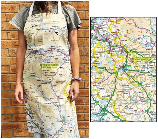 The OS Map Adult Apron - Peak District National Park (General merchandise)