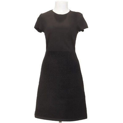 Vanilia, Kleid, Größe: 38, JURK SLEEK TWEED, Schwarz #uzy