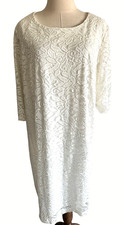 NWT Studio One Womens Size 20W Ivory Lace Sheath Dress Etheral Angel Wedding