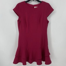 Eliza J Preowned Womens Pink Dress, Cap Sleeves, Fit Flare Lined Womens 12 Pet