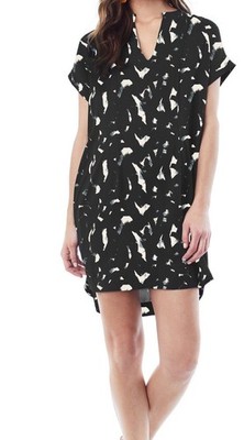 LOYAL HANA Cybelle Print Maternity/Nursing Dress Paint Strokes Moms the Word SM