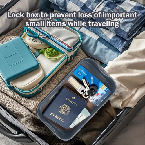 Lockable Storage Box,Medicine Lock Box Travel Case,Refrigerator Bin Container... - Picture 8 of 8