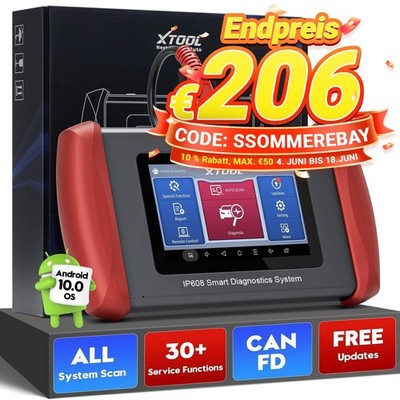 XTOOL IP608 KFZ OBD2 Diagnosegerät Auto Scanner CAN FD Fehlercode lesen löschen
