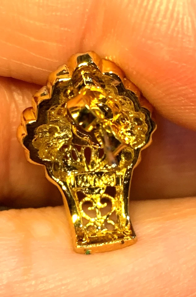 复古全新 Nadri 金色和银色混合色调粉色 CZ 水晶镶边耳环定制 — 第 3/4 张图片