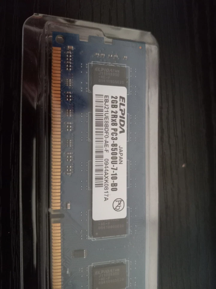Elpida 2GB 2Rx8 PC3-8500U Non-ECC Computer Memory RAM | 8GB Total 4 RAM STICKS! - Image 3 of 3