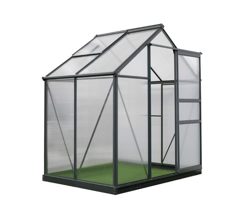 Gewächshaus Flora 64 Aluminium | 132x192x202 cm Anthrazit | von Westmann - Bild 1 von 9