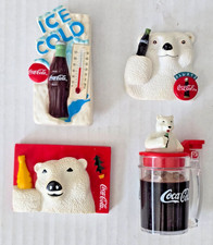 Vintage Lot of 4 Coca Cola Refrigerator Magnets